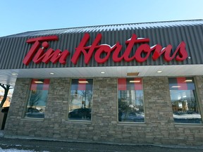 Tim Hortons at University Avenue West and Bruce Avenue January 4, 2018. Some of the company's franchises are cutting back on breaks and other things in light of Ontario's new $14 minimum wage.