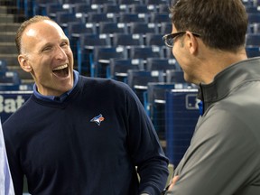 Blue Jays' CEO Mark Shapiro, left, with the team's general manager Ross Atkins.