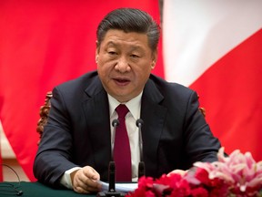 Chinese President Xi Jinping speaks in Beijing.
