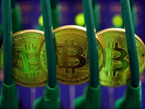 Bitcoin mining consumes large quantities of energy because it uses computers to solve complex math puzzles to validate transactions in the cryptocurrency, which are written to the blockchain, or digital ledger.