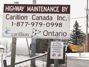 Carillion Canada's parent company has been put in liquidation in the U.K.