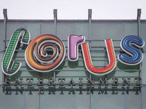 Corus Entertainment's headquarters is shown in Toronto on Wednesday, January 13, 2016. Corus Entertainment Inc. says its first-quarters results fell short of expectations as it was hurt by weak television advertising market conditions.