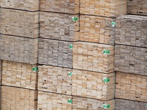Softwood lumber in Richmond, B.C. The federal government has filed requests for panel reviews under NAFTA Chapter 19 to appeal U.S. decisions to impose duties on imports of Bombardier C Series aircraft and softwood lumber from Canada.