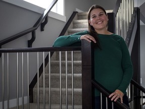 Heather Wilson at her home in Calgary, Alta., Wednesday, Jan. 17, 2018. When Ottawa announced changes to EI parental leave benefits last year that will allow new mothers to receive benefits for 18 months, Heather Wilson was excited about the possibility of spending more time with her baby.