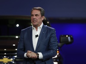 Mark Reuss, Executive Vice President for Global Product Development introduces the 2019 Chevrolet Silverado High Country pickup, Saturday, Jan. 13, 2018, in Detroit. The Silverado is the second-best selling vehicle in the U.S. and is outsold only by Ford's F-Series pickups. Big pickup truck sales rose nearly 6 percent last year to almost 2.4 million, even though total U.S. auto sales dropped 2 percent. One in every seven vehicles sold last year was a full-size pickup.