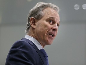 FILE - In this Wednesday, Sept. 6, 2017, file photo, New York Attorney General Eric Schneiderman speaks at a news conference in New York. A group of 22 state attorneys general has sued to block the Federal Communications Commission's repeal of net-neutrality rules. Schneiderman, who is leading the suit, said Tuesday, Jan. 16, 2018, that the end of the net neutrality rules would hurt consumers and businesses.