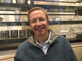 This Dec. 7, 2017, photo shows Alex Hawkinson, the founder of Samsung-owned smart-home appliance maker SmartThings, in New York. Hawkinson spoke to The Associated Press about the industry's evolution and how artificial intelligence is set to make internet connected devices even more useful.