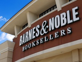 FILE -  This Aug. 31, 2017 file photo, shows a Barnes and Noble Booksellers store in Pittsburgh. Shares of Barnes & Noble Inc. tumbled Friday, Jan. 5, 2018,  a day after the bookseller announced that sales at established stores and online sales fell during the key holiday period.