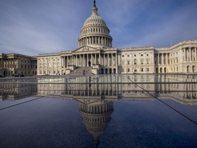 FILE- This Jan. 3, 2018, file photo shows the Capitol in Washington. The government is financed through Friday, Jan. 19, and another temporary spending bill is needed to prevent a partial government shutdown after that.