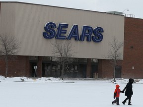 The Sears at the St. Vital Centre in Winnipeg was shuttered on Sunday.