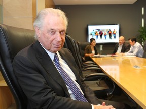 John Beck, president and CEO of Aecon, sits in the company's Calgary office.