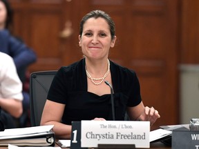 Chrystia Freeland: “I’m a woman. I’m a wife. I’m a mother. One hundred years ago, I would’ve been beaten by my husband. That’s what happened to pretty much all women.”