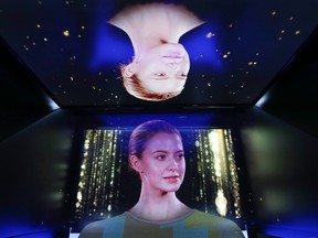 A holographic head projection of an intelligent mannequin. Some experts claim that AI is increasingly biased against women and non-white people. Even robots, they claim, are being sexist and racist.