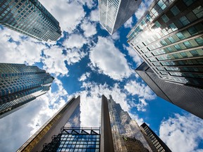 Toronto's financial district. The emergence of the bank branch as a force in wealth management has fed the mushy middle.