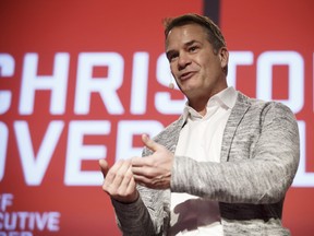 The Canadian Olympic Committee's CEO Chris Overholt speaks during a Team Canada event in Toronto.