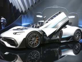 The Mercedes AMG Project One car - one of only 275 produced worldwide - is on display at the 2018 Canadian International AutoShow in Toronto.