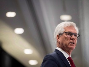 Federal Minister of Natural Resources Jim Carr speaks during the Greater Vancouver Board of Trade's annual Energy Forum, in Vancouver on November 30, 2017.
