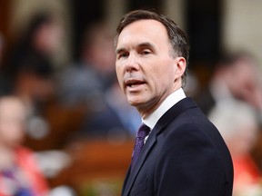 Finance Minister Bill Morneau delivers the federal budget in the House of Commons in Ottawa.
