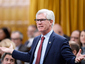 Minister of Natural Resources Jim Carr speaks during Question Period in the House of Commons on Feb. 12, 2018.