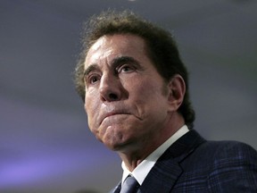 FILE - This March 15, 2016, file photo shows casino mogul Steve Wynn at a news conference in Medford, Mass. Wynn Resorts announced Tuesday, Feb. 6, 2018, that Wynn has resigned as chairman and CEO, effective immediately, amid sexual misconduct allegations. The Wall Street Journal reported Jan. 26 that a number of women said Wynn harassed or assaulted them and that one case led to a $7.5 million settlement. The Las Vegas billionaire has vehemently denied the allegations, which he attributes to a campaign led by his ex-wife.