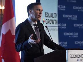 Minister of Finance Bill Morneau participates in a post-budget discussion at the Economic Club of Canada in Ottawa.