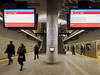 Subway riders walk past an interactive art installation at the new Pioneer Village station, in Toronto. The station is among the first new subway stops to be built in the city in 15 years. Development experts warn that if Toronto were to win the Amazon HQ2 competition it would need to quickly ramp up its transit expansion plans to cope with the influx of workers.