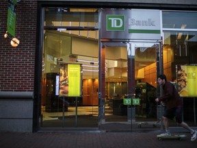 This Nov. 12, 2017, photo provided by Reveal shows a TD Bank storefront in Philadelphia. African American and Latino borrowers are more likely to get turned down by TD Bank than by any other major mortgage lender. The bank turned down 54 percent of black homebuyers and 45 percent of Latino homebuyers, more than three times the industry averages.