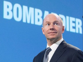 Bombardier chief executive Alain Bellemare  at last year's annual meeting in Montreal.