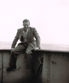Peter Munk at age 20 aboard the SS Ascania, the ocean liner of the Cunard Line on which he sailed from Liverpool, across the Atlantic to Halifax when Munk immigrated to Canada in early 1948.