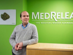 Neil Closner, MedReleaf chief executive officer, at the growing facility in Markham, Ont.