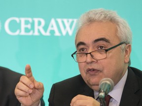 Fatih Birol, executive director of the International Energy Agency, speaks during the 2018 CERAWeek by IHS Markit conference in Houston, Texas, U.S., on Monday, March 5, 2018.