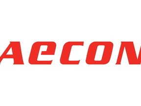 The corporate logo of Aecon Group Inc. (TSX:ARE) is shown.