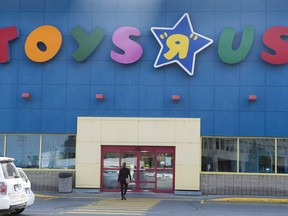 A Toys "R" Us store is seen Tuesday, September 19, 2017 in Montreal. U.S. court filings show that debtors for Toys "R" Us have received multiple non-binding offers for the Canadian division of the troubled retailer. The bankruptcy documents say debtors had reached out to more than 20 interested parties in a bid to sell off the 82 stores in Canada as the toy retailer looks to wind down operations.