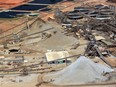 An aerial view of the Kansanshi copper mine in Zambia.