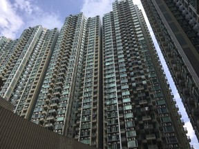 This Tuesday, March 20, 2018, photo shows The Beaumont, a Hong Kong luxury residential complex where according to shipping databases the company that owns the Wan Heng 11, a ship suspected of helping North Korea evade sanctions, maintained an address. Hong Kong has emerged as a key nexus in North Korea's underground business network after ships and companies named in sanctions blacklists and surveillance reports were found to have ties to the southern Chinese city.