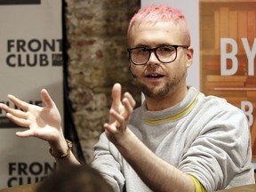Chris Wylie, from Canada, who once worked for the UK-based political consulting firm Cambridge Analytica, gives a talk entitled "The Most Important Whistleblower Since Snowden: The Mind Behind Cambridge Analytica" at the Frontline Club in London, Tuesday, March 20, 2018. Cambridge Analytica has been accused of improperly using information from more than 50 million Facebook accounts. It denies wrongdoing. Wylie has been quoted as saying the company used the data to build psychological profiles so voters could be targeted with ads and stories.