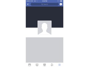 This screenshot taken Wednesday, March 21, 2018, in New York, shows a recently deleted Facebook profile page. Before deleting your account, rescue your posts and photos. Facebook lets you download the data you've shared with Facebook since you joined. If you're not quite ready to delete Facebook, deactivating your Facebook is an option. (Facebook via AP)