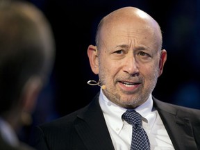 FILE- In this Sept. 20, 2017, file photo, Goldman Sachs chairman and CEO Lloyd Blankfein speaks at the Bloomberg Global Business Forum in New York. Blankfein is planning on retiring as soon as the end of this year, The Wall Street Journal is reporting.