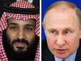 Saudi Crown Prince Mohammed bin Salman and Russian President Vladimir Putin.