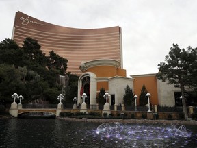 FILE- In this Feb. 19, 2018, file photo, Wynn Las Vegas is pictured in Las Vegas. The state of Oregon has sued Nevada gambling mogul Steve Wynn and the board of directors of Wynn Resorts Ltd. for allegedly failing to act in the best interests of shareholders and stop a pervasive pattern of sexual misconduct at the company. The civil case was filed Tuesday, March 6, in Clark County, Nev.