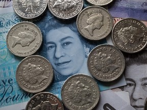 Against the dollar, the British currency rose 0.6 per cent to $1.4048, the first time sterling has breached the $1.40 mark since Feb 26.