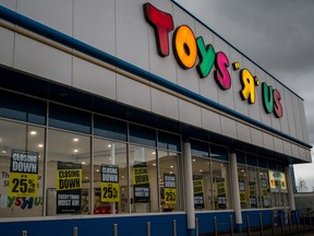 A Toys R Us store in London set for closure. The toy retailer said Thursday it would be closing all its stores in the U.S.