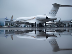 A Bombardier Global 6000 business jet.