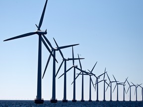 Wind turbines off the coast of Denmark