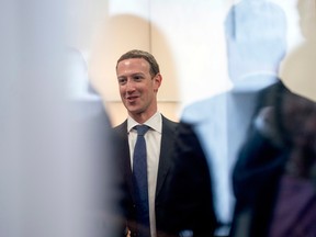 Facebook CEO Mark Zuckerberg arrives for an individual meeting with Sen. Bill Nelson, D-Fla., the ranking member of the Senate Commerce Committee, before appearing before the full committee Tuesday.