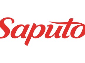 The corporate logo for Saputo is shown. Australia's competition regulator has signed off on Saputo Inc.'s proposed purchase of dairy processor Murray Goulburn Co-Operative Co. after the Canadian company agreed to sell a plant.