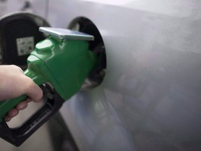 A vehicle is gassed up at a station in North Vancouver, B.C., Wednesday, Jan. 20, 2016. Canada's annual inflation rate continued creeping higher last month to hit 2.3 per cent.THE CANADIAN PRESS/Jonathan Hayward