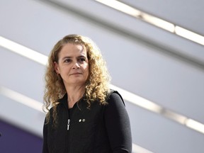 Governor General Julie Payette delivers remarks during a celebration of the 100th anniversary of Statistics Canada at its headquarters in Ottawa on Friday, March 16, 2018. Gov. Gen. Julie Payette says a Southwest Airlines pilot who landed her plane safely after a mid-air engine mishap is rightfully being called a hero.THE CANADIAN PRESS/Justin Tang