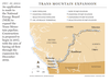 A map of the proposed expansion of the Trans Mountain pipeline.