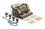 The Nintendo Labo Toy-Con Variety Kit comes with materials and instructions to build a piano, motorbike handlebar, remote control robot, fishing rod, and toy house, plus extra bits that can be used to experiment and make your own models.